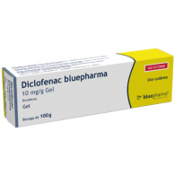 Diclofenac Bluepharma, 10 mg/g-100 g x 1 gel bisnaga