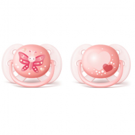 PHILIPS AVENT ULT SOFT CHUP DECO ULTRA-SOFT 0-6M GIRLX2