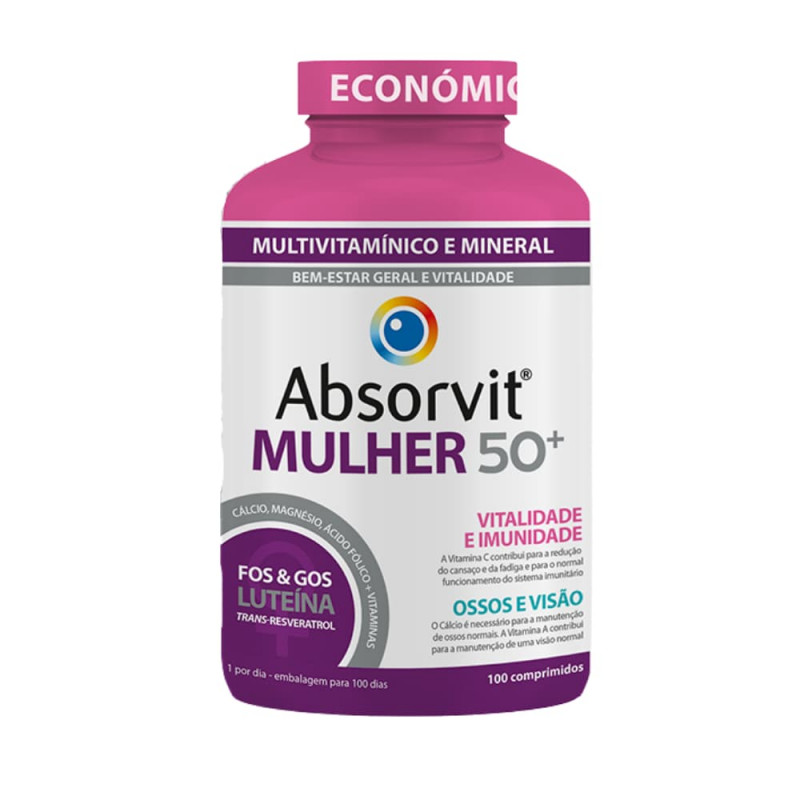 ABSORVIT MULHER 50+ COMPRIMIDOS X100
